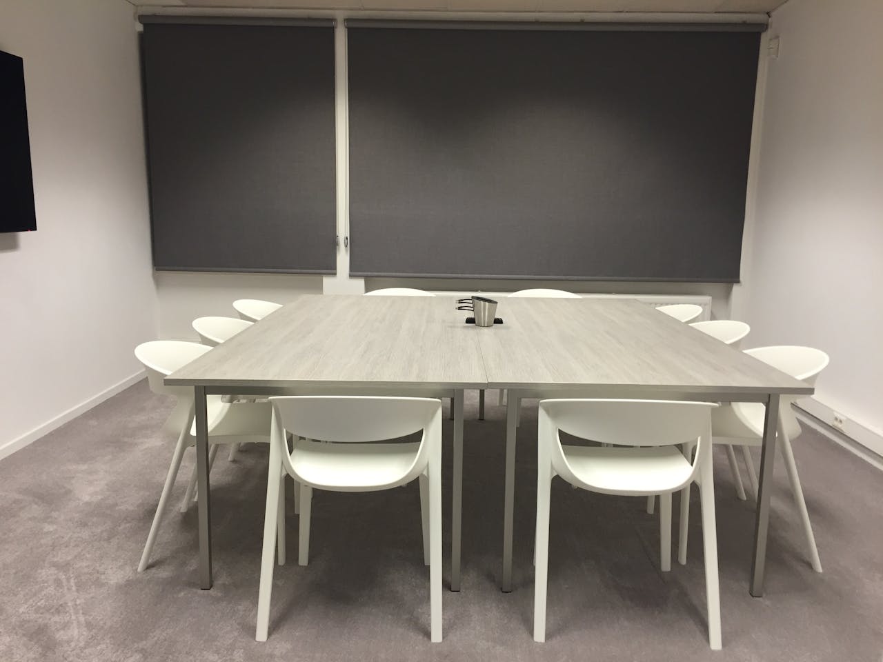 Square Beige Wooden Table With Chairs